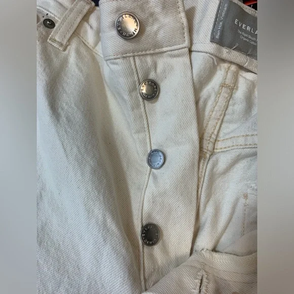 Everlane Womens Ecru Beige Jeans Size 32 The Rigid Slouch Organic Cotton EUC. - Picture 5 of 6